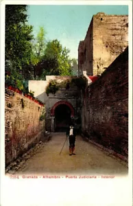 GRANADA, SPAIN - ALHAMBRA - PUERTA JUDICIARIA INTERIOR - UNDIVIDED BACK POSTCARD - Picture 1 of 2