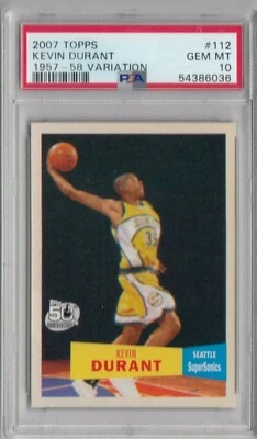 Topps Kevin Durant 1957 2007 variación novato #112 PSA 10 GEMA como nuevo redes de radiocontrol  Foto 1 de 2