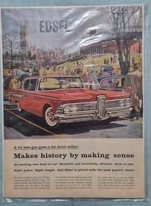 Vintage 1959 Ford Edsel Full Colour large Advertisment - Bild 1 von 2