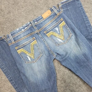 Vigoss Jeans Womens 0 The Miami Skinny Fit Distressed Stretch Embellished - Picture 1 of 17