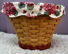 Longaberger 2002 Geranium May Basket w Liner & Protector Handwoven Collectible