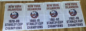 New York Islanders NHL Stanley Cup Champions 4 Banners/Flags 2’x3’ - Picture 1 of 6