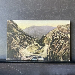 Hufeisenkurve Apachenpfad Roosevelt Dam Arizona Vintage Albertype Postkarte - Bild 1 von 4