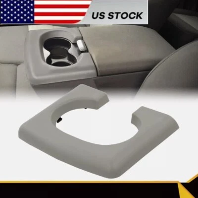 Para Ford F150 F-150 2004-2014 Consola Central Portavasos Apoyabrazos Cubierta Almohadilla Gris Foto 1 de 4