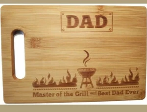 6 Cutting Board Laser Engraved  Master of the Grill and Best Dad Ever lot of 6 - Picture 1 of 2