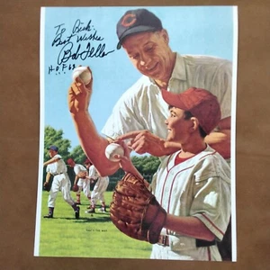Bob Feller SIGNED 11x14 Poster Baseball Pitcher Hall of Famer 1962 Indians Star - Picture 1 of 8