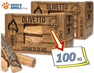 100 Kg → LEGNA da ARDERE di ULIVO SECCA TRONCHETTI OLIVO / STUFE CAMINI BARBECUE - Imagen 1 de 8
