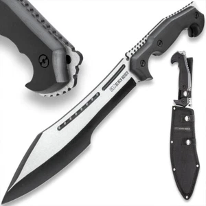 Black Ronin Stealth Machete and Sheath | Full-Tang | Tactical Knife - Length 16" - Picture 1 of 6