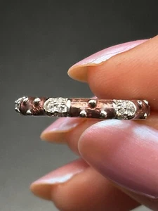 Sterling Silver .925 ESPO Joseph Esposito Brown Band Ring Size 6 - Picture 1 of 7