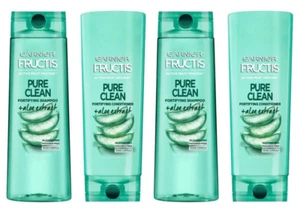 4x Garnier Fructis Pure Clean + Aloe Purifying Shampoo Hydrating Conditioner - Picture 1 of 1