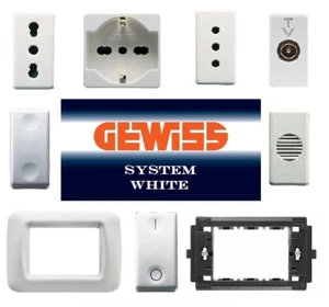 COMANDI PRESA INTERRUTTORE SCHUKO DEVIATORE GEWISS SYSTEM WHITE ORIGINALI - Foto 1 di 25