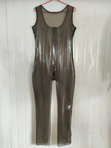Latex Catsuit goma ropa de club transparente negro ropa de fitness bodys Halloween - Imagen 1 de 1