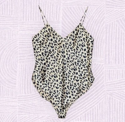 Cacique Lingerie Women’s Size Medium Animal Print Spaghetti Strap Bodysuit - Image 1 of 4