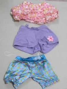 Build a BEAR Workshop 16" Ropa-PANTALONES DE PIJAMA/púrpura PANTALONES CORTOS/FALDA CON VOLANTES-LOTE 3 - Imagen 1 de 1