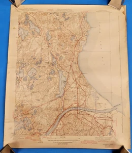 Topo Karte Cape Cod Kanal Quad Sagamore Plymouth Borne, MA 1942 Maritim 16,5"x21" - Bild 1 von 12