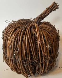 Grapevine Pumpkin 4.5” Across 5.75” High Fall/Autumn Decor Nice Texture - Picture 1 of 6