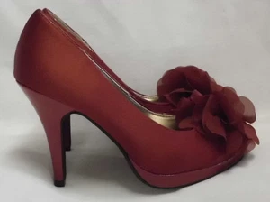 Kenneth Cole nicht aufgeführt Stiletto 4"-Absätze Größe 5M neu mit Etikett rostfrei offene Zehenpartie mit Blume vegan - Bild 1 von 12