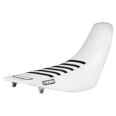 2000-2007 Honda XR 650R Gripper Seat Cover  all WHITE/BLACK rib #414 - Image 1 of 4