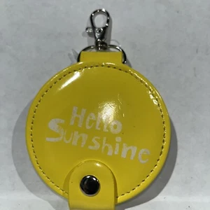 Yellow Compact Mirror With Lobster Clasp 3” HELLO SUNSHINE New - Picture 1 of 5