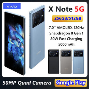 Teléfono ViVO X Note 5G 7.0"" 120Hz Snapdragon 8 Gen 1 NFC 5000mAh 80W carga flash