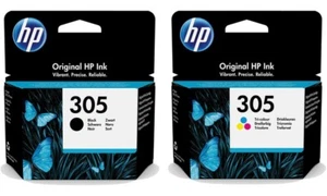 Pack 2 cartouche d'encre HP 305 HP305 imprimante HP Deskjet Plus 4130 - Photo 1/1