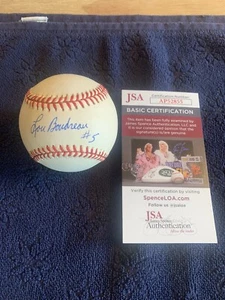 Lou Boudreau #5 Autographed OAL Bobby Brown Baseball JSA COA Vintage - Picture 1 of 9