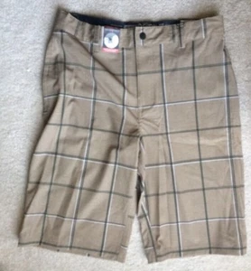 ZeroXposur Performance Boy's Sand Plaid Shorts-Adj Waist-UPF 50+ Size 18-NEW $36 - Picture 1 of 3
