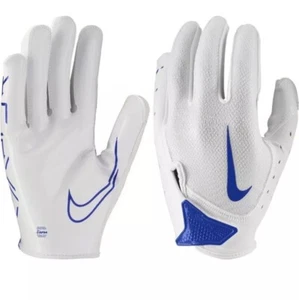 Nike YOUTH Large Vapor Jet 7.0 Football Gloves N1003506 YL White Blue New W Tags - Picture 1 of 8