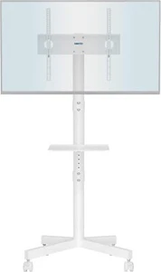 BONTEC Mobiler TV Ständer Rollen 23-60 Zoll Fernseher Tragbar bis 25kg weiß - Bild 1 von 7