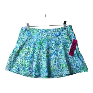 NUEVO CON ETIQUETAS Lilly Pulitzer Aila Skort Dandy Lions Hydra Azul Atlético Floral Mediano - Imagen 1 de 11