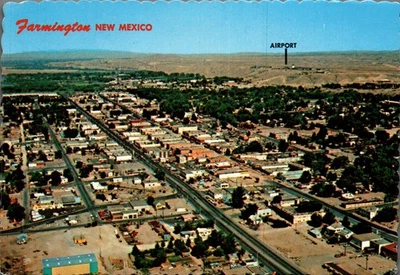 FARMINGTON, NEW MEXICO CONTINENTAL POSTCARD Aerial Town View - Image 1 of 2