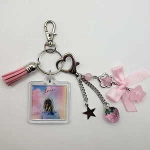 keychain handmade double sided featuring Taylor Swift's album "Lover" - Picture 1 of 7