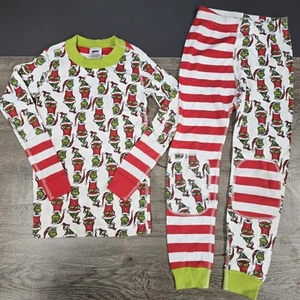 Hanna Andersson Pajama Set 110 (5) Christmas Holiday Grinch Organic Cotton - Picture 1 of 7