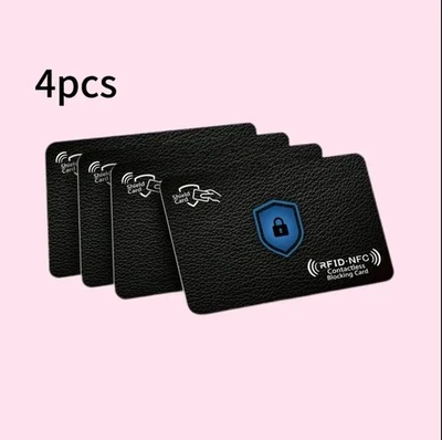 UNIVERSAL RFID Signal Blocking Cards. Credit & Debit Card Blocker Protector X 4 OFFER