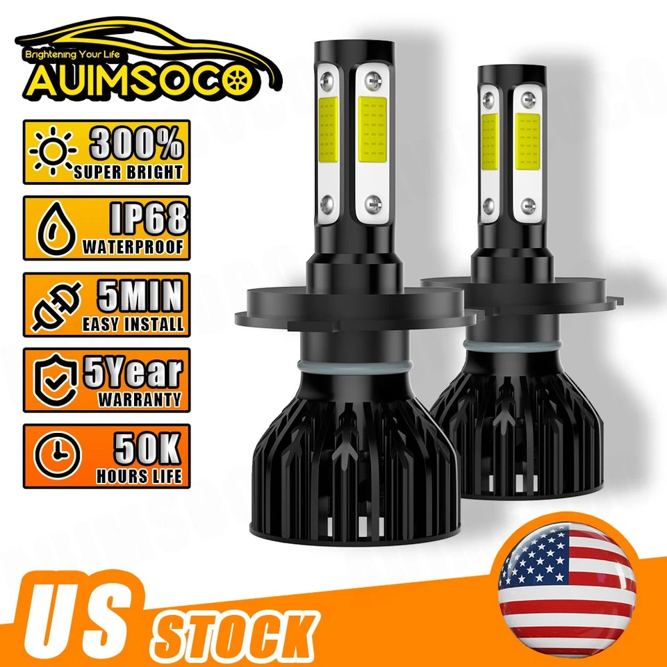 Para Pontiac Wave5 2007 2x Bombillas LED 9003 haz alto bajo blanco 6000K A++ Foto 1 de 4