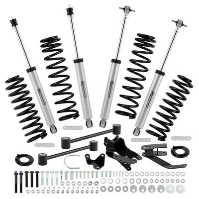 Kit de elevación de 4 pulgadas para Jeep Wrangler JKU 2007-2018 4 puertas amortiguadores + muelles helicoidales Foto 1 de 4