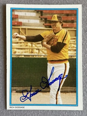SAN DIEGO PADRES- GOOSE GOSSAGE AUTOGRAPH 1985 TOPPS ALL-STAR #19 TRADING CARD - Image 1 of 2