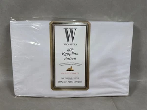 Neu Wamsutta 300 Fadenzahl Weiß Ägyptisch Satin Spannbettlaken - Bild 1 von 3