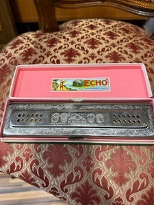 Vint Echo Harp Harmonica M. Hohner Bell Canne in Metallo Made in Germany Chiave di C&G - Foto 1 di 6