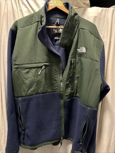 The North Face Men’s Size 2XL Retro Denali Fleece Jacket Full-Zip Navy/Green NEW - Picture 1 of 14