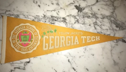 GEORGIA TECH YELLOW JACKETS 1960S TEAM PENNANT Cover