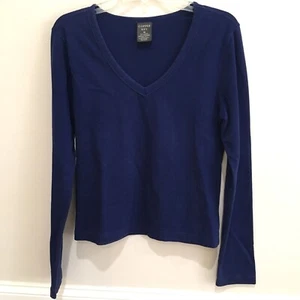 Pullover con chiave in rame manica lunga elasticizzata collo a V aderente slim taglia Junior XL - Foto 1 di 2