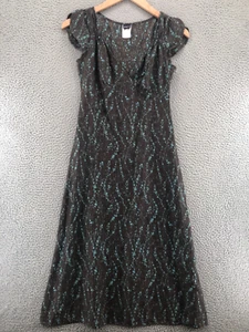 Vestido Patagonia Mujer 2 Hemptons Marrón Línea A Orgánico Calado Midi Manga Gorra - Imagen 1 de 12