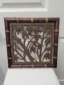 Bamboo PALM WOOD AND iron Wall Hanging - Picture 1 of 6