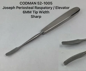 Joseph Periost Raspatory Elevator scharf 6 mm Spitzenbreite 175 mm L CODMAN 52-1005 - Bild 1 von 12