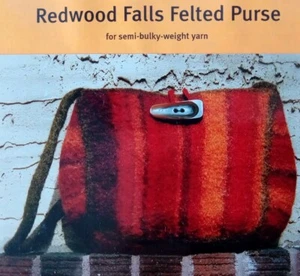 FELTED PURSE Knitting Pattern 137 Theresa Gaffey Shoulder Bag Tote Redwood Falls - Picture 1 of 2