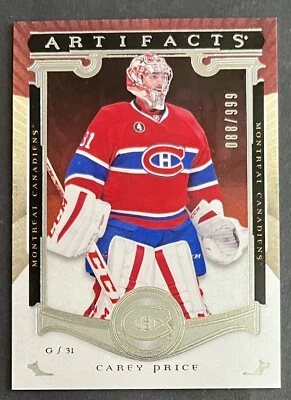 Carey Price 2015-16 Upper Deck Artifacts Card #123 /999 MONTREAL CANADIENS - Image 1 of 2