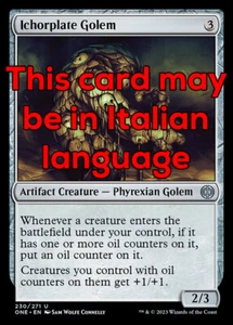 MTG 4x ICHORPLATE GOLEM EXC - GOLEM DELLE PIASTRE D'ICORE 230 - ONE - MAGIC - Bild 1 von 1