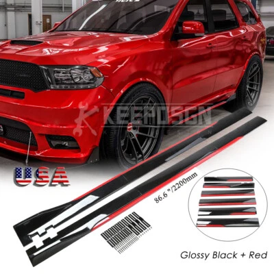 GLOSS Red Side Skirts Splitter Extension Body Kit Accessories for Dodge Durango - Image 1 of 4