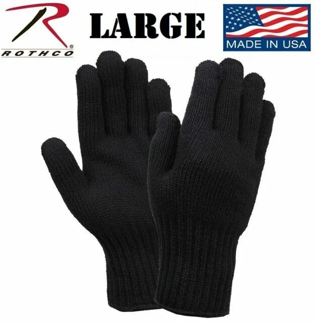 Rothco 8518-SML Black Wool Glove Liners